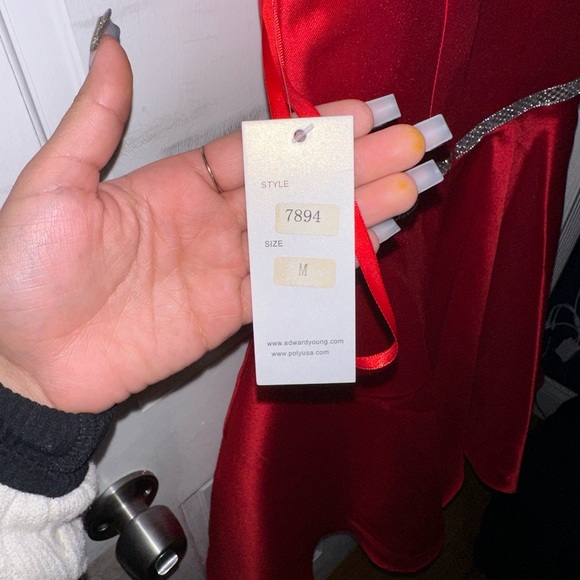 Red Evening Dress - Picture 2 of 6